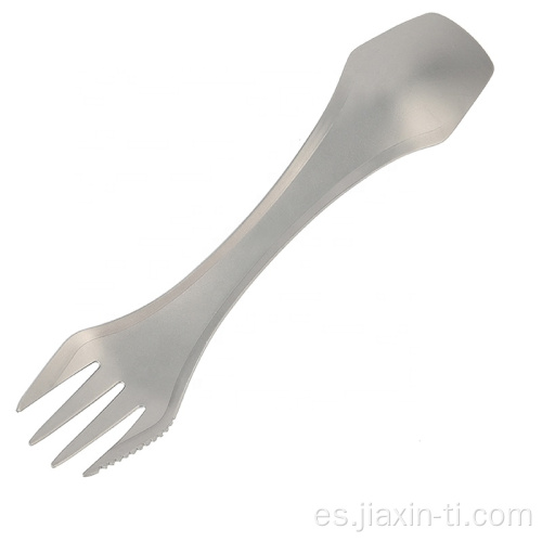 Spork de titanio de campamento al aire libre ligero